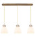 Downtown Urban Three Light Linear Pendant in Brushed Brass (405|123-410-1PS-BB-G412-8WH)
