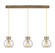 Newton Six Light Linear Pendant in Brushed Brass (405|123-410-1PS-BB-G410-8SDY)