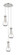 Downtown Urban Three Light Pendant in Polished Nickel (405|113-451-1P-PN-G451-5CL)