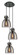 Downtown Urban Three Light Pendant in Matte Black (405|113-410-1PS-BK-G412-8SM)