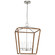 Darlana Wrapped LED Lantern in Polished Nickel and Natural Rattan (268|CHC 5879PN/NRT)
