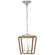 Darlana Wrapped LED Lantern in Polished Nickel and Natural Rattan (268|CHC 5875PN/NRT)