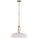 Cyrus LED Pendant in Hand-Rubbed Antique Brass and White (268|AL 5040HAB/WHT-WG)
