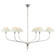 Griffin LED Chandelier in Polished Nickel and Parchment Leather (268|AL 5006PN/PAR-L)