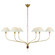 Griffin LED Chandelier in Hand-Rubbed Antique Brass and Saddle Leather (268|AL 5006HAB/SDL-L)