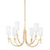 Gustine Six Light Chandelier in Vintage Gold Leaf (67|F1131-VGL)