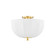 Meshelle One Light Flush Mount in Aged Brass (428|H816601-AGB)