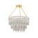 Tiffany One Light Pendant in Aged Brass/Textured Cream (428|H805701-AGB)