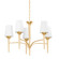 Emily Five Light Chandelier in Gold Leaf (428|H733805-GL)