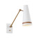 Brickell One Light Wall Sconce in Matte White/Hazelnut Leather (452|WV342105MWHL)