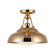 Palmetto One Light Semi-Flush Mount in Polished Brass/Glossy Opal (452|SF344012PBGO)