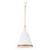 Brickell Three Light Pendant in Matte White/Hazelnut Leather (452|PD342020MWHL)