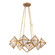 Cairo Eight Light Chandelier in Ribbed Glass/Vintage Brass (452|CH332830VBCR)