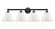 Edison Four Light Bath Vanity in Matte Black (405|616-4W-BK-M14-W)