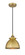 Edison One Light Mini Pendant in Brushed Brass (405|616-1P-BB-M14-BB)