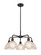 Downtown Urban Five Light Chandelier in Oil Rubbed Bronze (405|516-5CR-OB-G422)