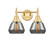 Caden Two Light Bath Vanity in Antique Brass (405|447-2W-AB-G172)