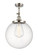 Franklin Restoration One Light Semi-Flush Mount in Polished Nickel (405|201F-PN-G204-14)