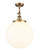 Franklin Restoration One Light Semi-Flush Mount in Brushed Brass (405|201F-BB-G201-14)