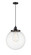 Franklin Restoration One Light Mini Pendant in Matte Black (405|201CSW-BK-G202-14)