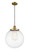Franklin Restoration One Light Mini Pendant in Brushed Brass (405|201C-BB-G202-14)