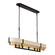 Blonde Moment Five Light Linear Pendant in Matte Black/Honey/Medium Oak (137|389N05MBHN)