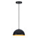 Hemisphere LED Pendant in Gloss Black / Gold (86|E24902-GBGLD)