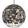 Hiroshi Koshitaka One Light Chandelier in Hiroshi Gray/Contemporary Gold Leaf (142|9000-1089)