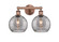 Edison Two Light Bath Vanity in Antique Copper (405|616-2W-AC-G1213-8SM)