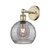 Downtown Urban One Light Wall Sconce in Antique Brass (405|616-1W-AB-G1213-8SM)