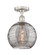 Edison One Light Semi-Flush Mount in Brushed Satin Nickel (405|616-1F-SN-G1213-10SM)