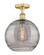 Edison One Light Semi-Flush Mount in Brushed Brass (405|616-1F-BB-G1213-12SM)