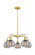 Downtown Urban Five Light Chandelier in Satin Gold (405|516-5CR-SG-G1213-6SM)