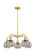 Ballston Five Light Chandelier in Satin Gold (405|516-5CR-SG-G1213-6SM)