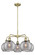 Ballston Five Light Chandelier in Antique Brass (405|516-5CR-AB-G1213-8SM)