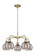 Downtown Urban Five Light Chandelier in Antique Brass (405|516-5CR-AB-G1213-6SM)