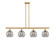 Ballston Four Light Island Pendant in Satin Gold (405|516-4I-SG-G1213-8SM)