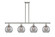 Ballston Four Light Island Pendant in Polished Nickel (405|516-4I-PN-G1213-8SM)