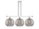 Ballston Three Light Island Pendant in White Polished Chrome (405|516-3I-WPC-G1213-12SM)