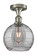 Ballston One Light Semi-Flush Mount in Brushed Satin Nickel (405|516-1C-SN-G1213-8SM)