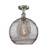 Ballston One Light Semi-Flush Mount in Brushed Satin Nickel (405|516-1C-SN-G1213-12SM)