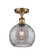 Ballston One Light Semi-Flush Mount in Brushed Brass (405|516-1C-BB-G1213-8SM)