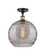 Ballston One Light Semi-Flush Mount in Black Antique Brass (405|516-1C-BAB-G1213-12SM)