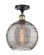 Ballston One Light Semi-Flush Mount in Black Antique Brass (405|516-1C-BAB-G1213-10SM)