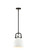 Downtown Urban One Light Mini Pendant in Matte Black (405|410-1SS-BK-M412-8W)