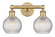Edison Two Light Bath Vanity in Brushed Brass (405|616-2W-BB-G122C-6CL)