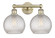 Edison Two Light Bath Vanity in Antique Brass (405|616-2W-AB-G122C-8CL)