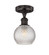 Edison One Light Semi-Flush Mount in Oil Rubbed Bronze (405|616-1F-OB-G122C-6CL)