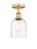 Edison One Light Semi-Flush Mount in Brushed Brass (405|616-1F-BB-G558-6CL)