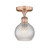 Edison One Light Semi-Flush Mount in Antique Copper (405|616-1F-AC-G122C-6CL)